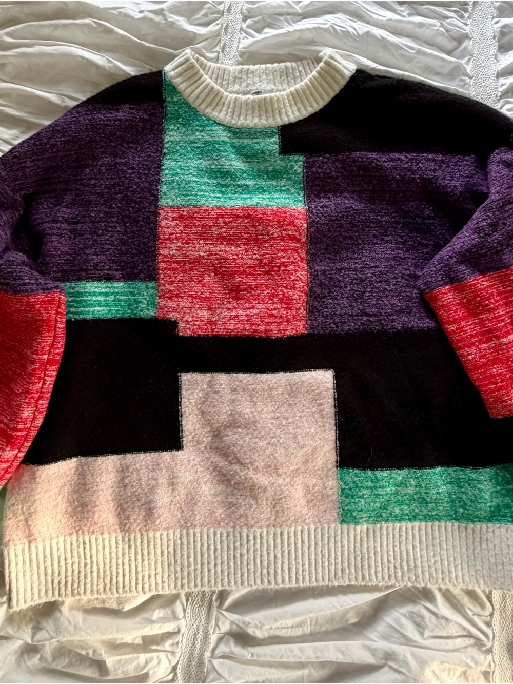Callahan Knitwear Colorblock Geometric Sweater